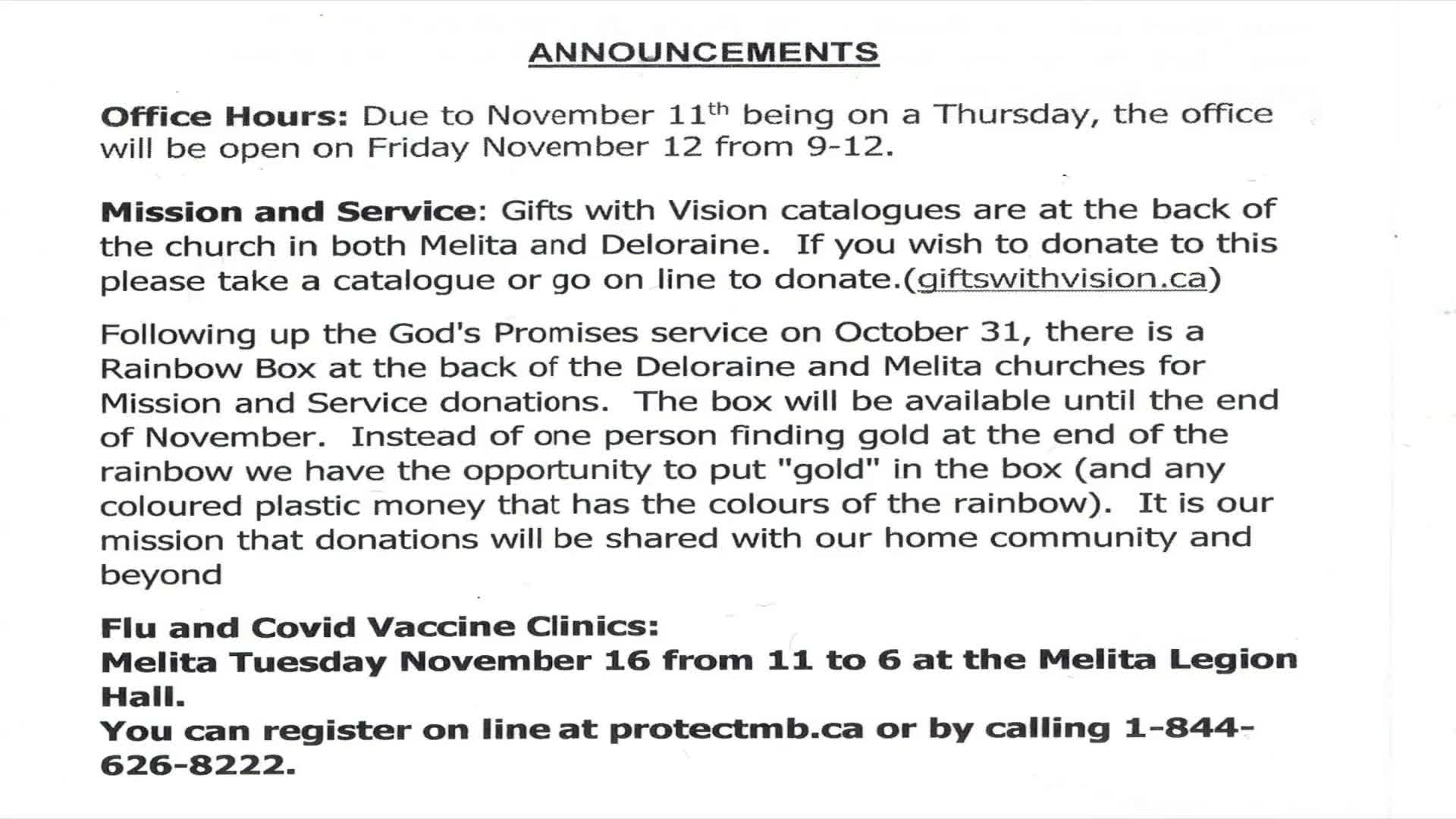 Thumbnail image for Melita United Church Nov 7 2021
