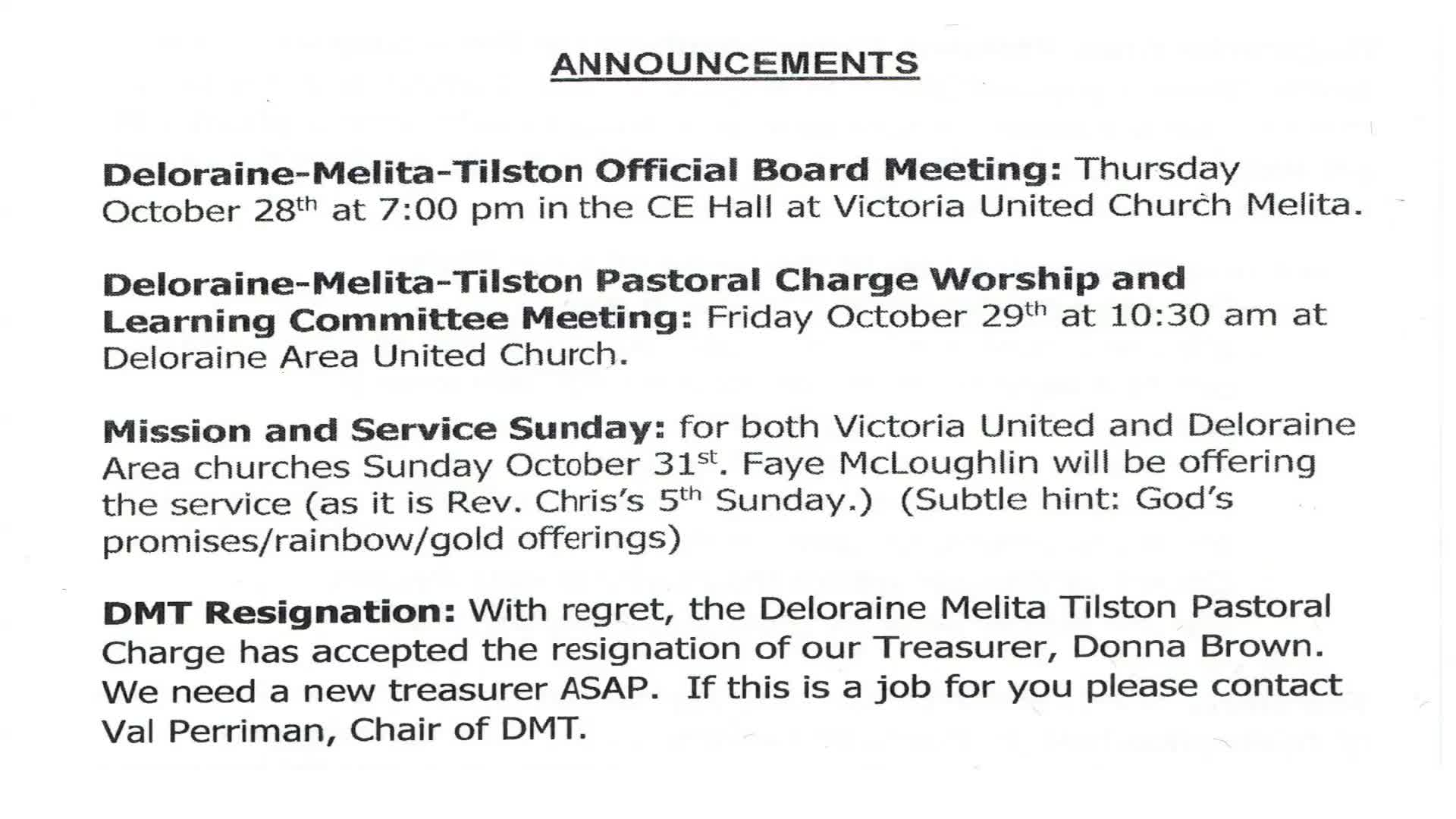 Thumbnail image for Melita United Church October 24 2021