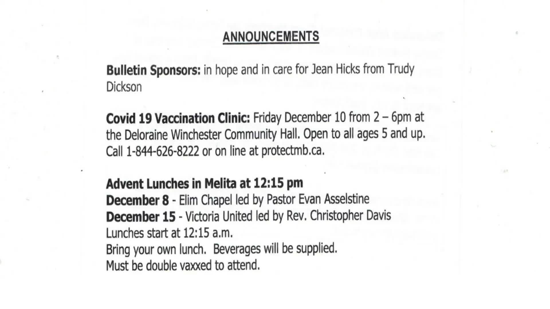 Thumbnail image for Melita United Church December 5 2021