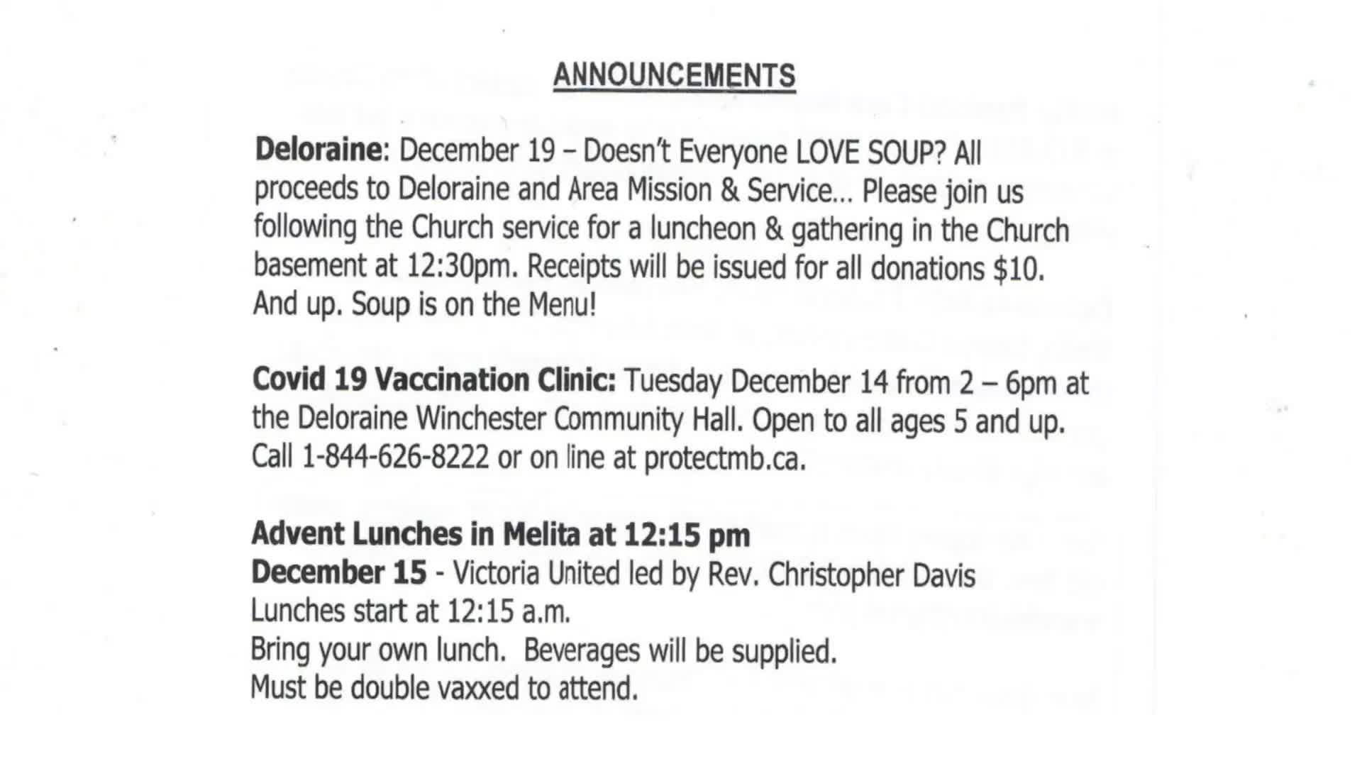 Thumbnail image for Melita United Church December 12 2021
