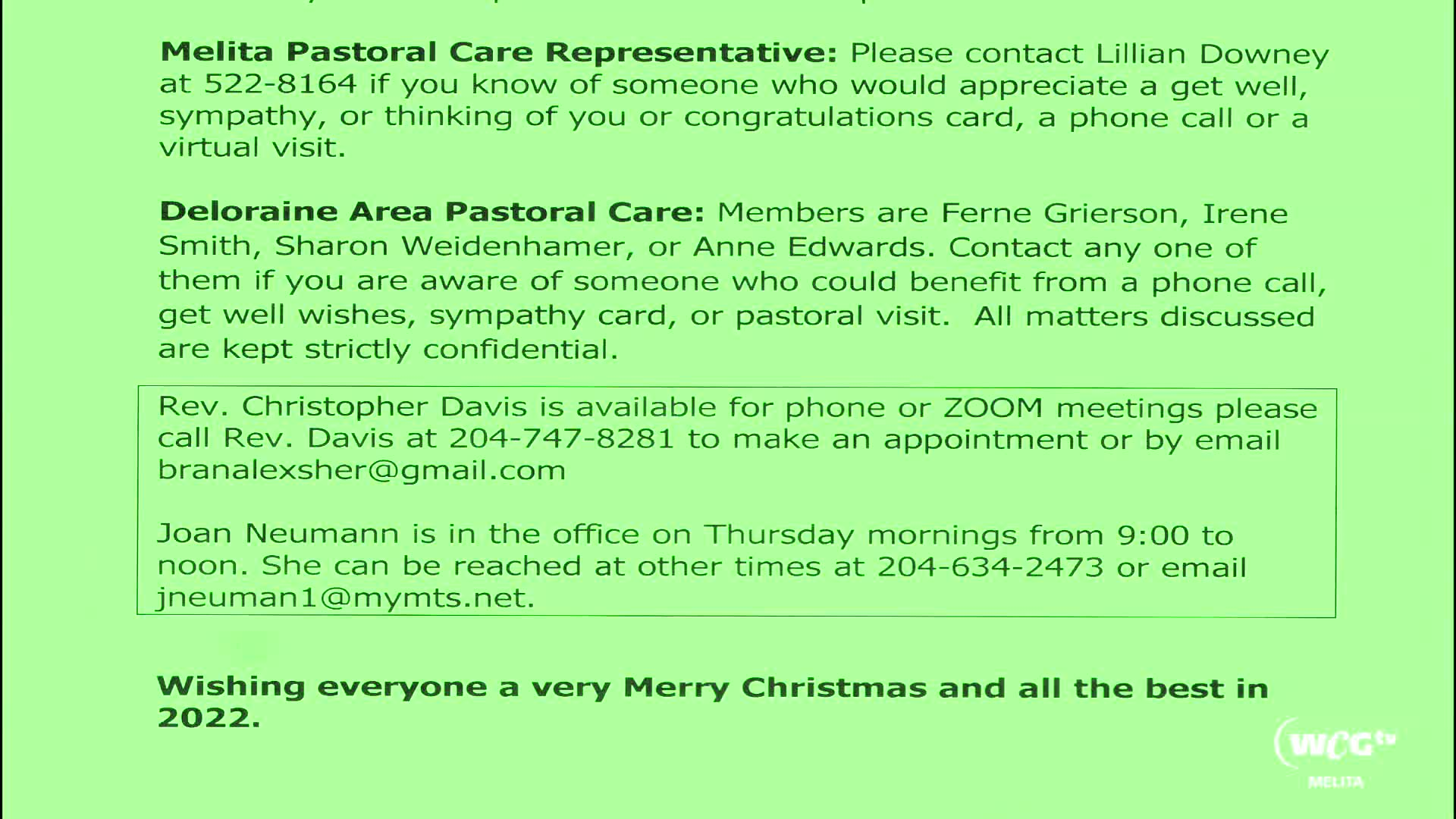 Thumbnail image for Melita United Church December 24 2021