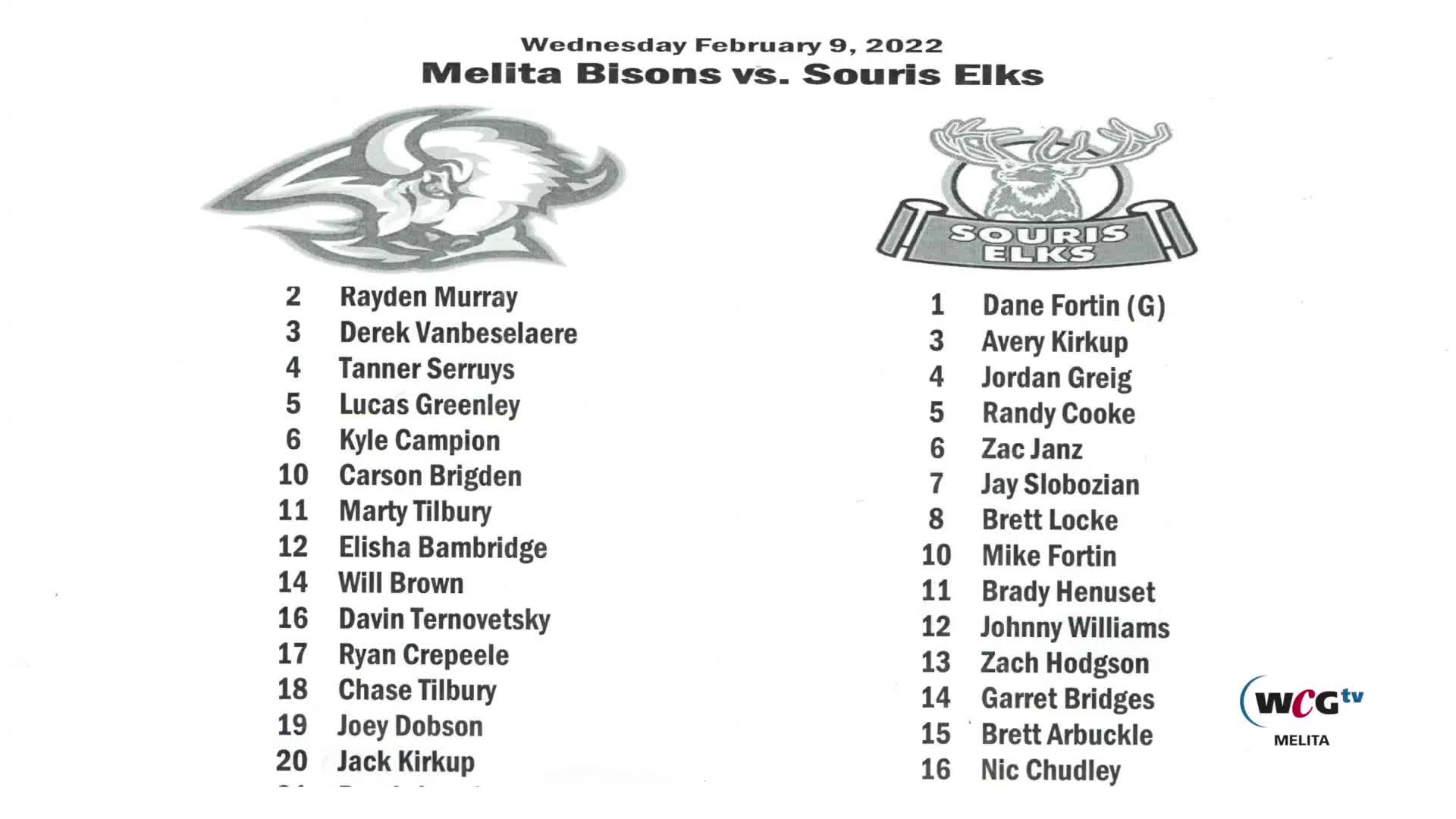 Thumbnail image for Melita Bisons vs Souris Elks Feb 9 2022