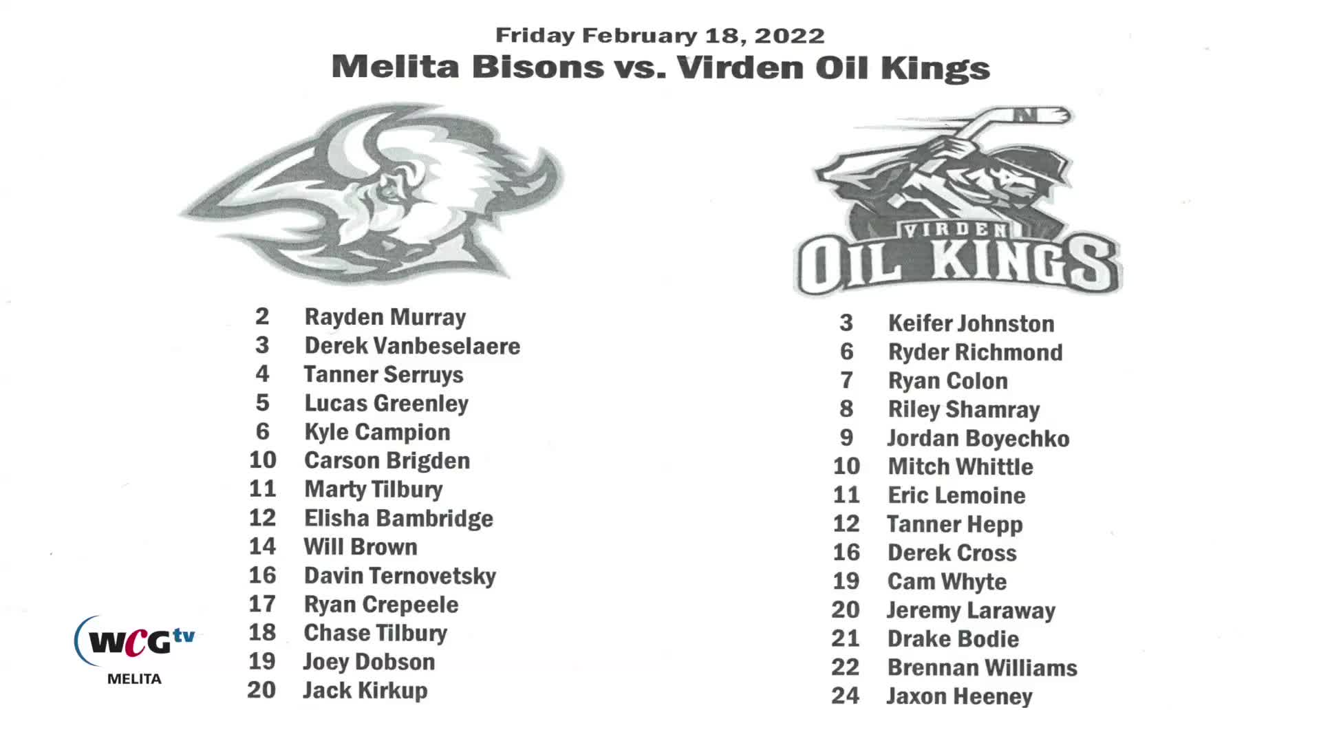 Thumbnail image for Melita Bisons vs Virden Feb 18 2022